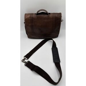 Samsonite Brown Leather Messenger Bag Briefcase Laptop Shoulder Bag Business